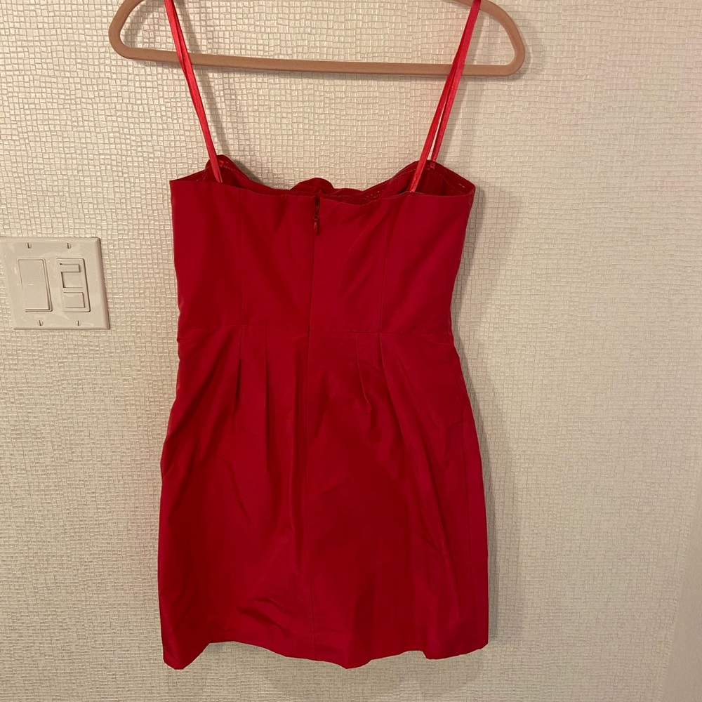 BCBG MaxAzria Pink Ruffle Formal Strapless Dress - Picture 6 of 8